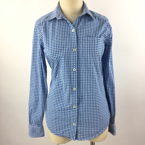 C. Wonder Gingham Button Down Shirt Boy Fit Sz S - Picture 1 of 8